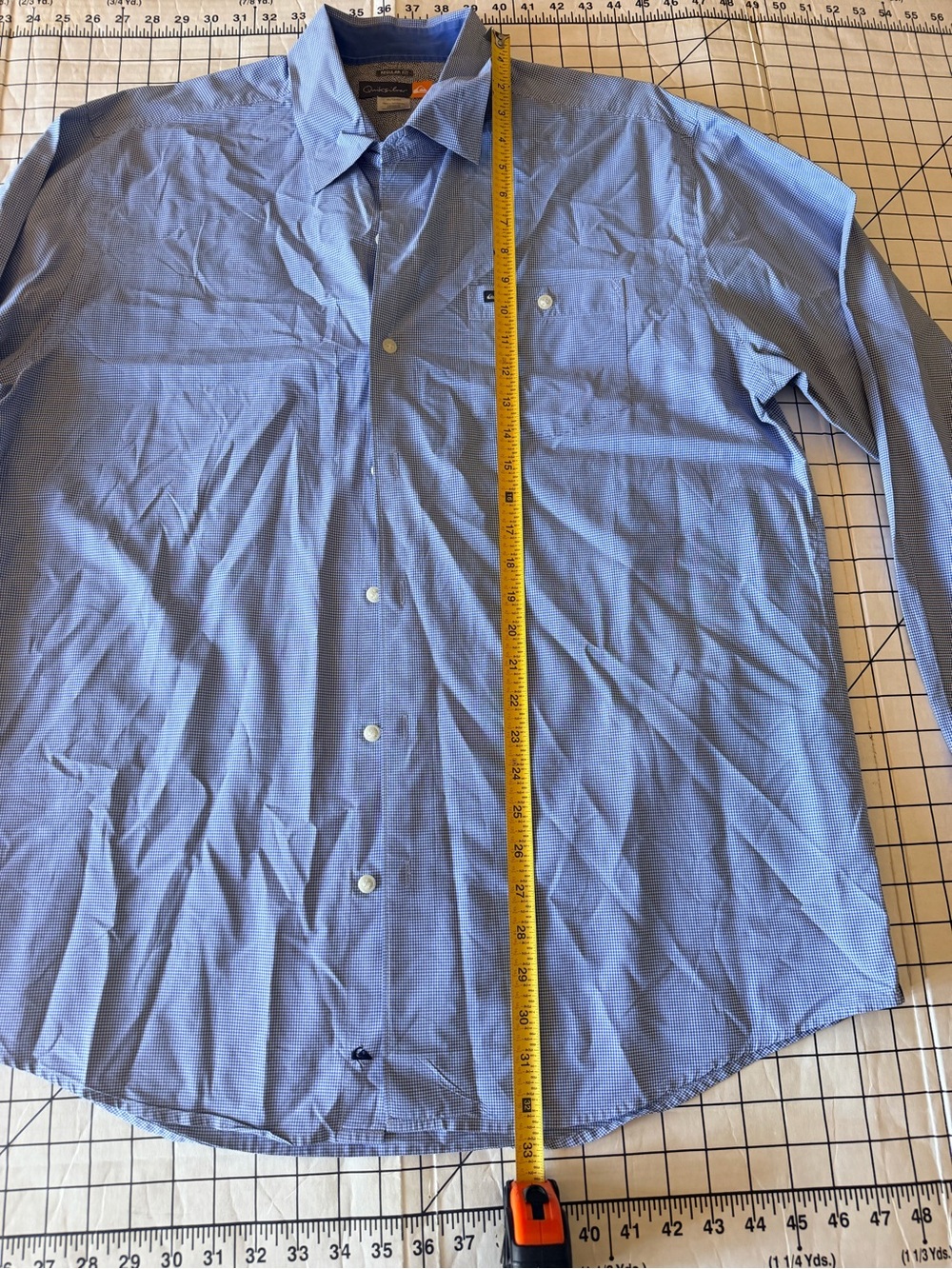 Quiksilver Men's Light Blue Button-Front Shirt Jacket